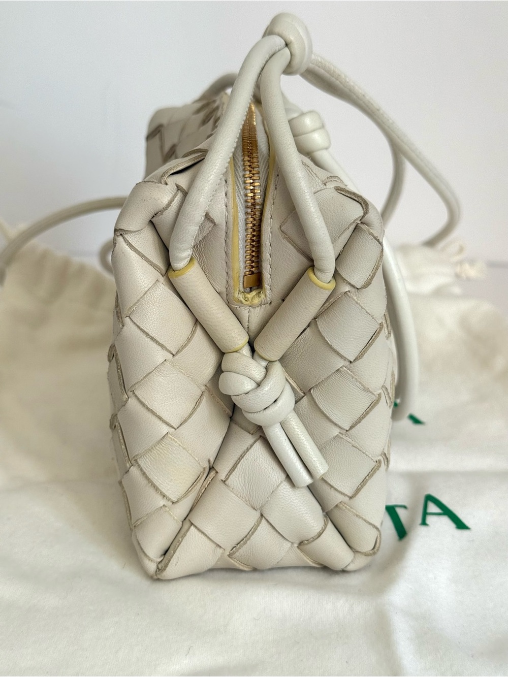 Bottega Veneta Nappa Intrecciato Mini Loop Camera Bag White 💫 - Picture 8 of 15